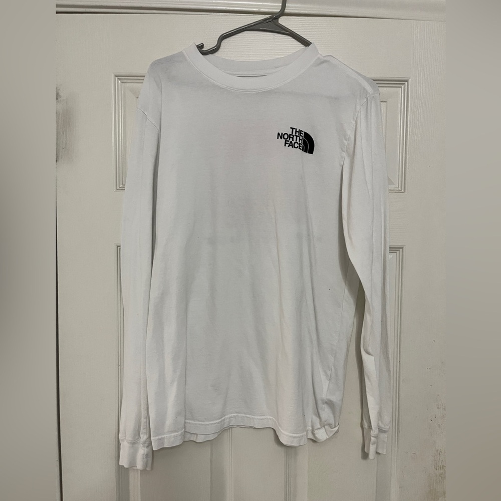 Mens The North Face long sleeve white shirt size medium M